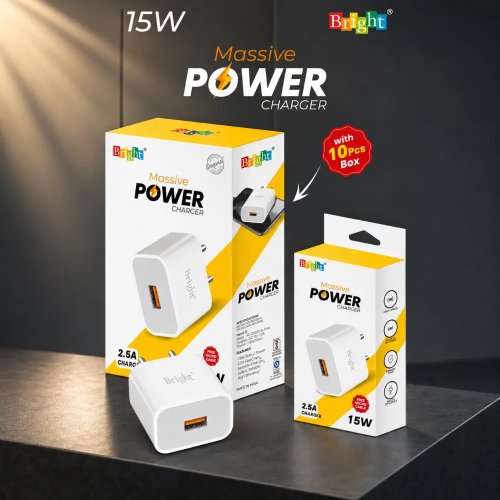 15 Watt USB Charger Single Port White Mobile Charging Adapter Manufacturers, Wholesale Suppliers in Nagpur