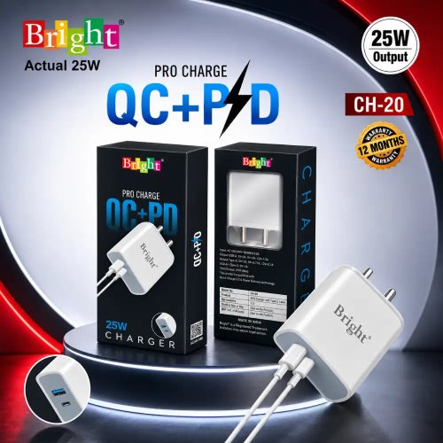 18W PD Fast Charger Dual USB And Type C Mobile Charging Adapter Manufacturers, Wholesale Suppliers in Nagpur