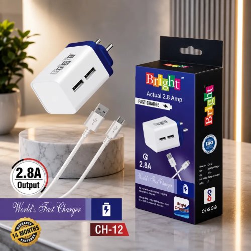 2.8A Fast Wall Charger | Universal USB Power Adapter for All Smartphones Manufacturers, Wholesale Suppliers in Baghpat