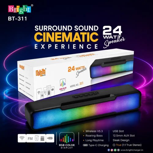 24W Cinematic Surround Sound Bluetooth V5.3 System with Booming Bass And Type-C Charging Manufacturers, Wholesale Suppliers in Sikkim