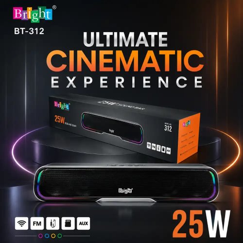 25W Slim RGB Bluetooth Soundbar – Ultimate Cinematic Multimedia Speaker Manufacturers, Wholesale Suppliers in Sikkim