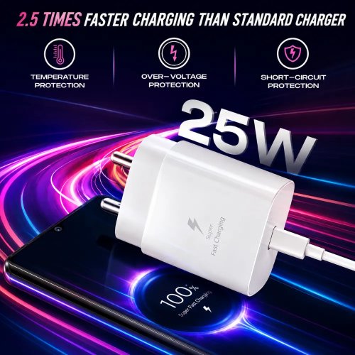 25W Super Fast Charger | 2.5X Faster Universal Power Adapter Manufacturers, Wholesale Suppliers in Baghpat