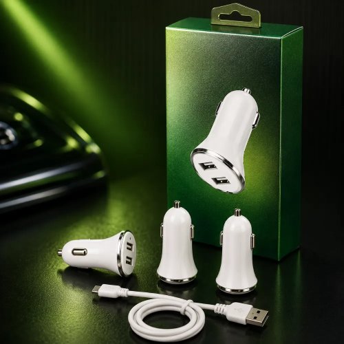 3.4 Amp Dual USB Car Charger Adapter (Bright BTC-10, 12-24V Input, White) Manufacturers, Wholesale Suppliers in Baghpat
