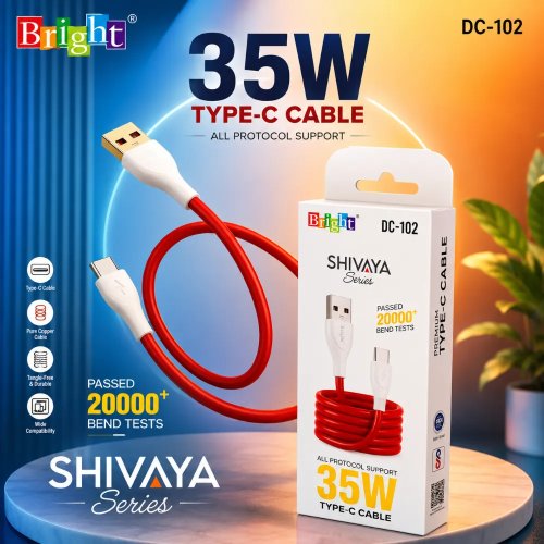 35W Type-C Fast Charging Cable Shivaya Series High-Speed Data Cord Manufacturers, Wholesale Suppliers in Alipur