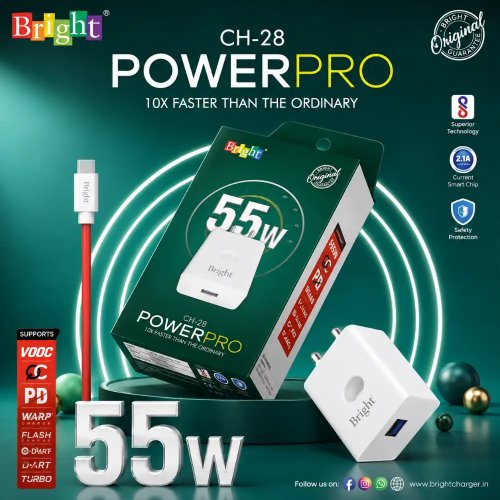 55W Type C Fast Charger Super VOOC USB Charging Adapter Manufacturers, Wholesale Suppliers in Itanagar
