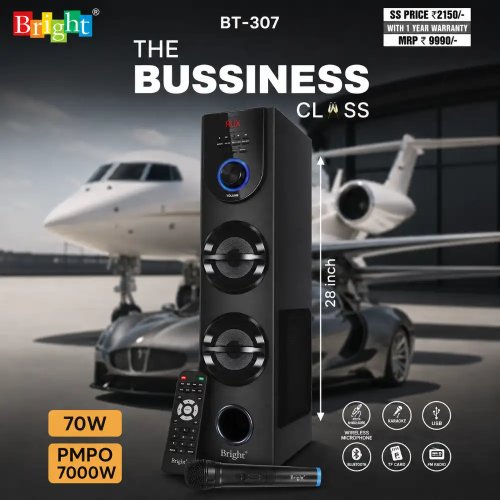 70W Bluetooth Tower Speaker – High-Power Home Audio System with Wired Mic Manufacturers, Wholesale Suppliers in Sikkim