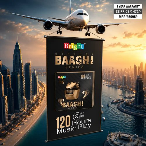 Baaghi Bluetooth Earbuds With 120 Hours Playtime And Deep Bass Manufacturers, Wholesale Suppliers in Assam