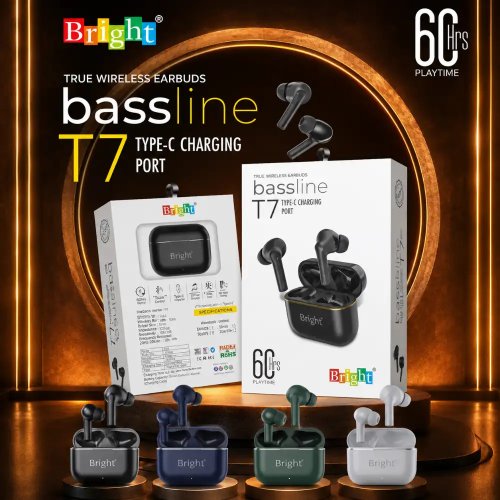 Bassline Bluetooth Earbuds With Bluetooth 5.3 And Type C Charging Manufacturers, Wholesale Suppliers in Assam