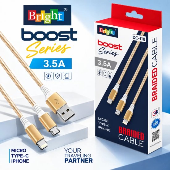 Boost Series 1-Meter USB to iPhone Charging and Data Cable Manufacturers, Wholesale Suppliers in Nagpur