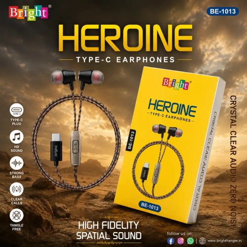 Bright Heroine Type-C Deep Bass Earphones Manufacturers, Wholesale Suppliers in Itanagar