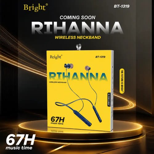 Bright Rihanna Wireless Bluetooth Neckband Earphones With 67H Battery Backup Manufacturers, Wholesale Suppliers in Itanagar