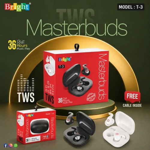 Bright TWS Wireless Bluetooth Earbuds With Compact In Ear Design Manufacturers, Wholesale Suppliers in Nagpur