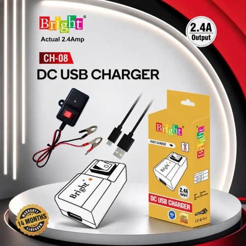 DC 2.4A USB Mobile Charger V8 Pin Adapter With Charging Indicator Manufacturers, Wholesale Suppliers in Nagpur