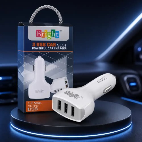 Turbo Triple Port Car Charger 3.5A Fast USB Auto Adapter with Free Micro USB Data Cable Manufacturers, Wholesale Suppliers in Nagpur