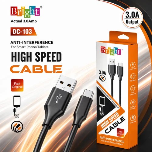 Type C Fast Charging Data Cable QC3.0 Compatible USB Cable Manufacturers, Wholesale Suppliers in Nagpur